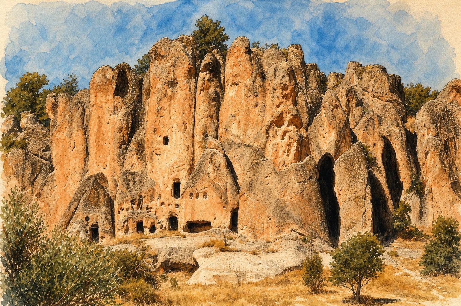 Kilistra'nın kayaya oyulmuş tarihî mekânları